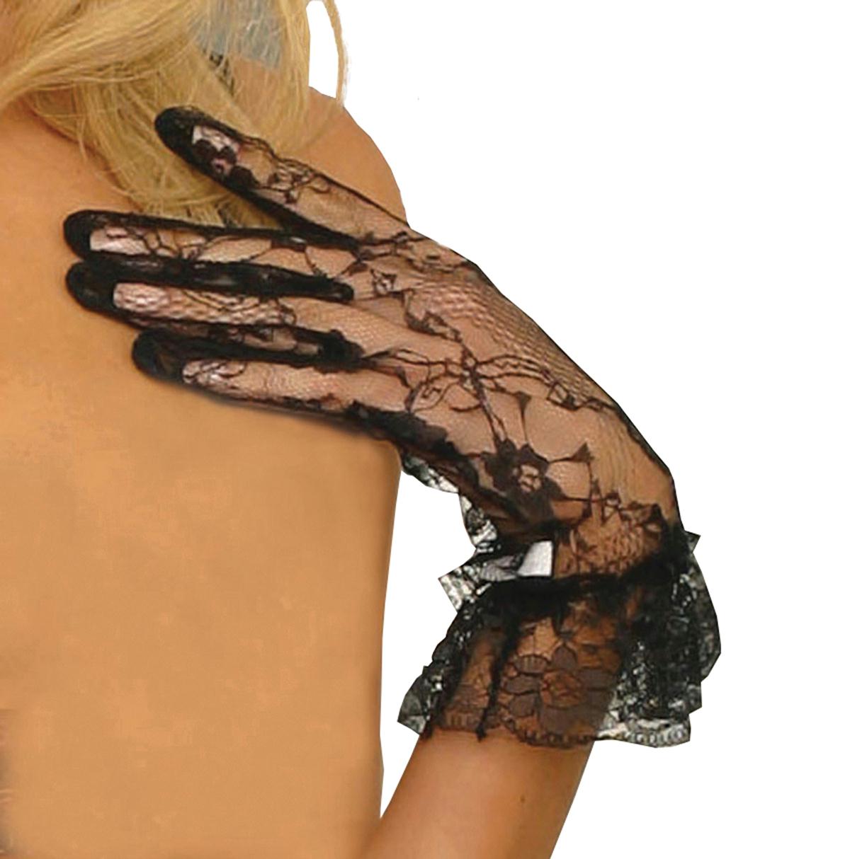 Wrist Length Lace Gloves