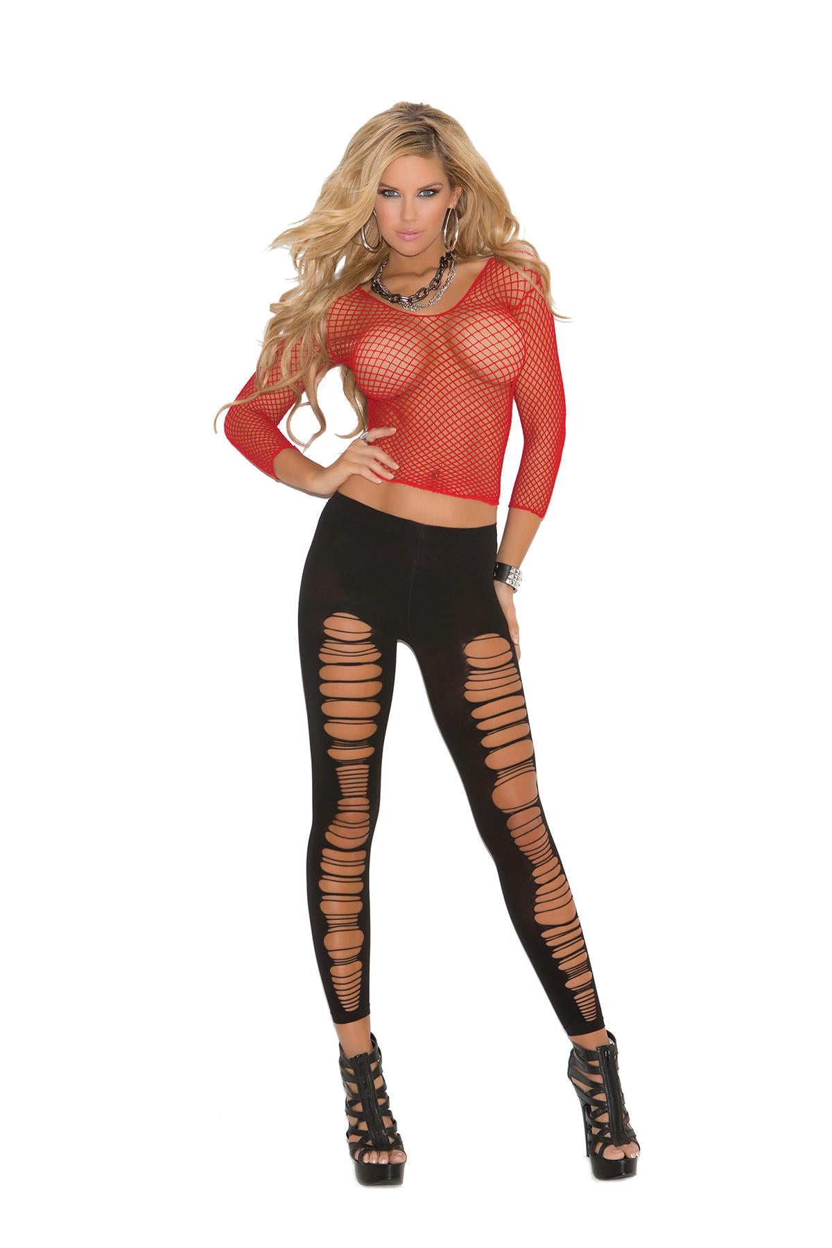 Fence Net Longsleeve Cami Top