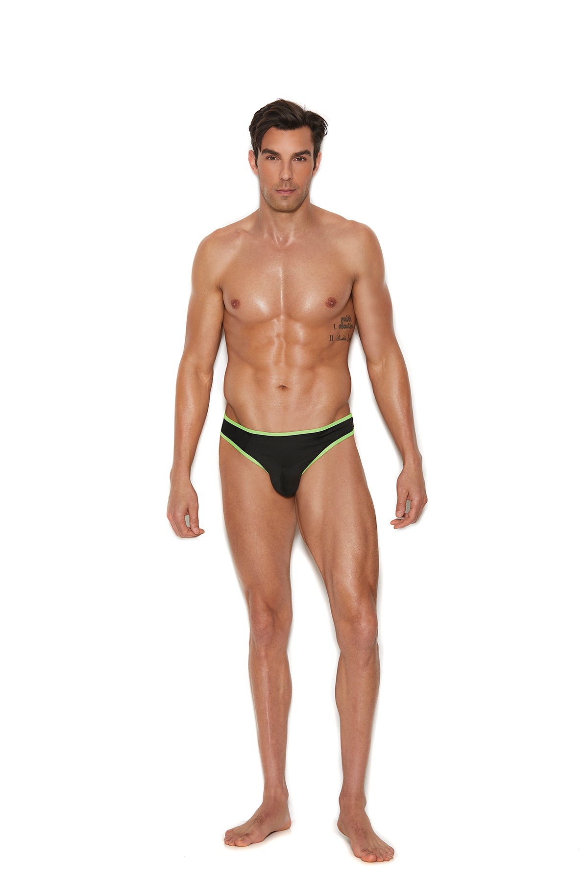 Men's Thong W/ Neon Green Trim