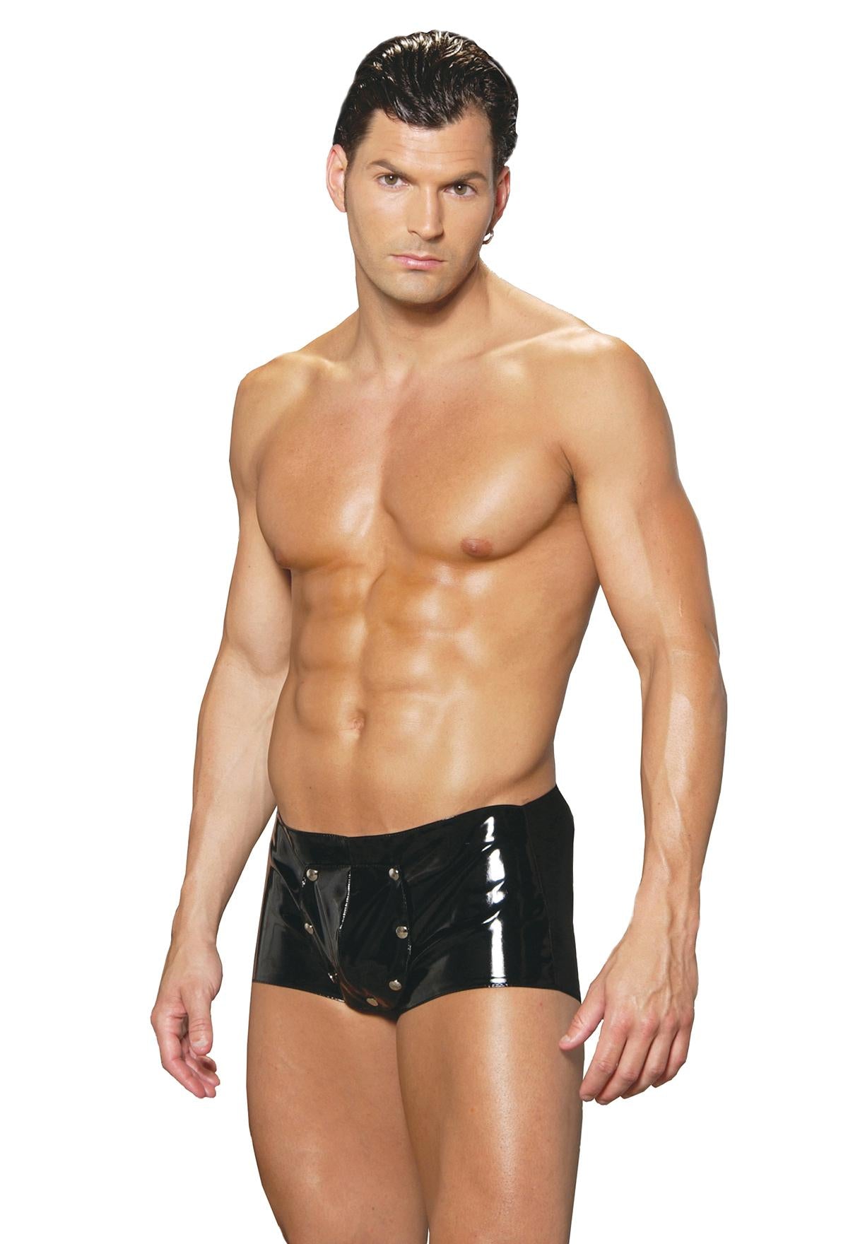 Mens Vinyl Shorts W/break Away